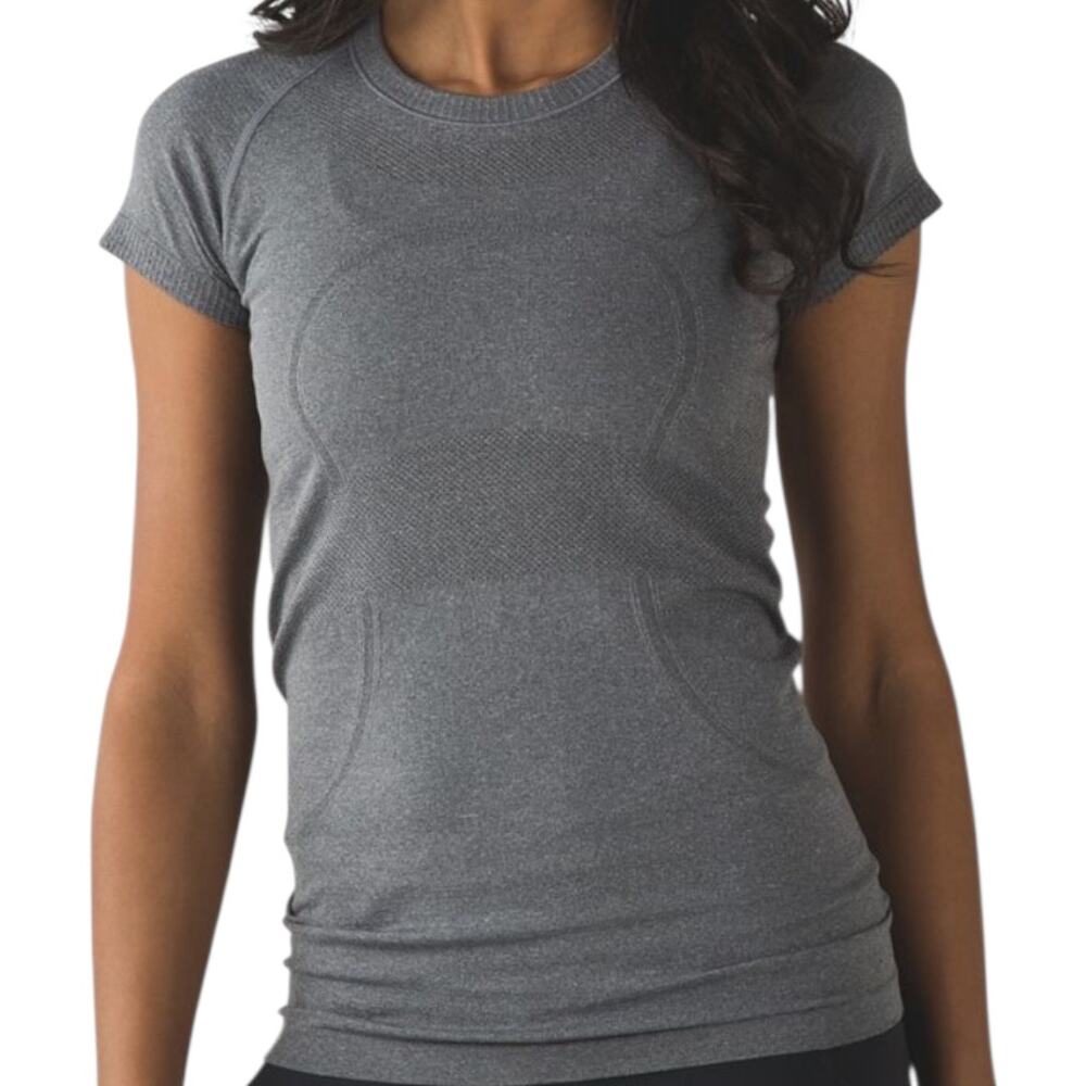 Lululemon Swiftly Tech Short Sleeve Crew Silverescent X-STATIC Heathered Slate 8